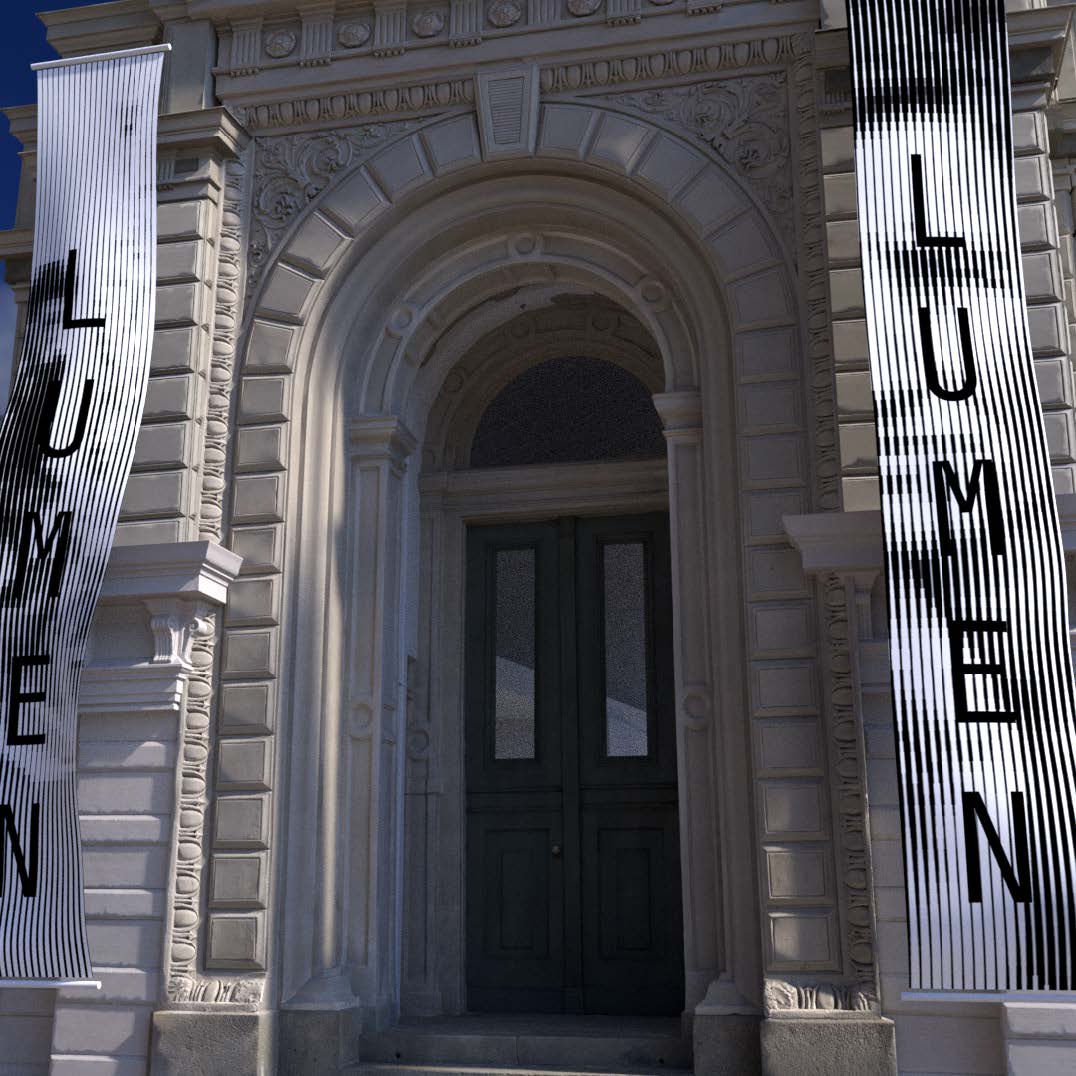 Banderoles entrée Jeu de Paume