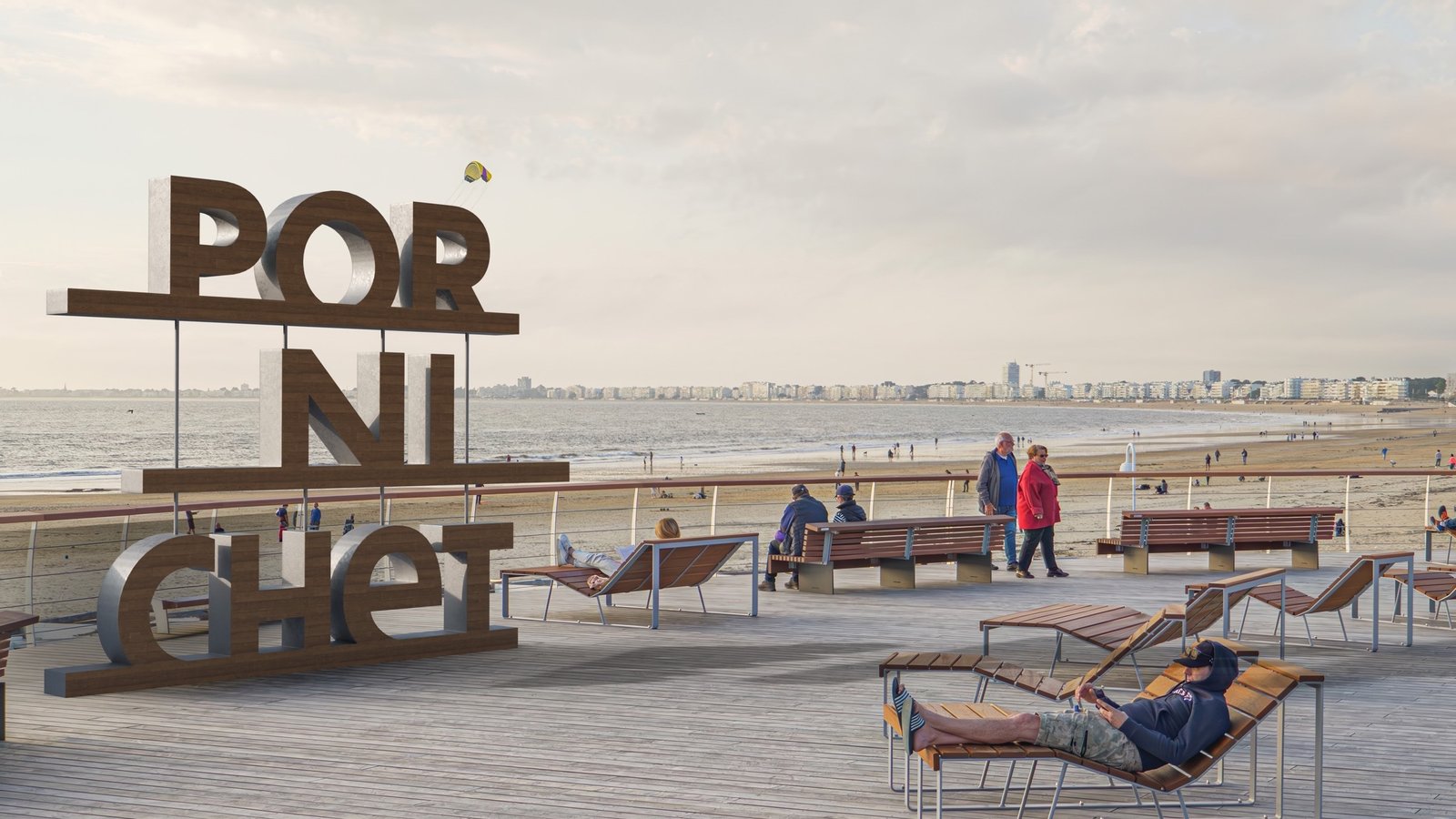 Simulation 3D - terrasse en bord de plage